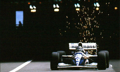 Damon Hill the only Williams' representative wasn't able to do anything to stop Schumacher from winning qualifying (pic from Hill's unofficial site)