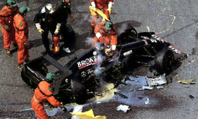... the reason was another crash which... didn't ended the same as Ratzenberger's and Senna's