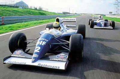 Ayrton Senna and Damon Hill on pre-season testing