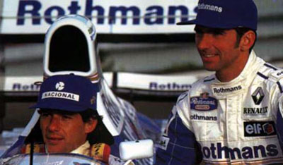Ayrton Senna and Damon Hill on team presentation