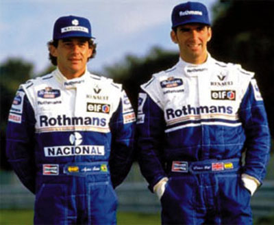 Ayrton Senna and Damon Hill - pilots of Williams team in 1994