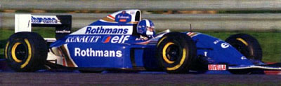 David Coulthard on Williams FW15D on pre-season testing in Estoril (pic from Motorsports Almanac)
