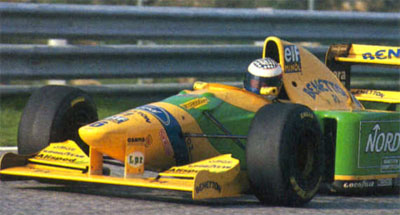 JJ Lehto testing Benetton at the end of 1993 (pic from Motorspots Almanac)