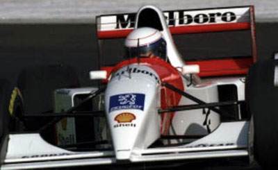 Alain Prost testing McLaren MP4-9 Peugeot in Estoril (pic F1 A.D. 1993 - 1996)