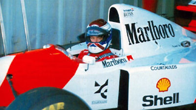 Jos Verstappen testing McLaren at the end of 1993 (pic from Verstappen official site)