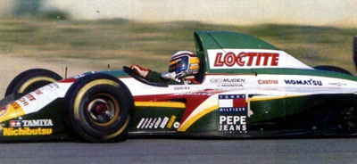 Alessandro Zanardi testing Lotus 107B/C with Mugen engine (pic from Motorsports Almanac)